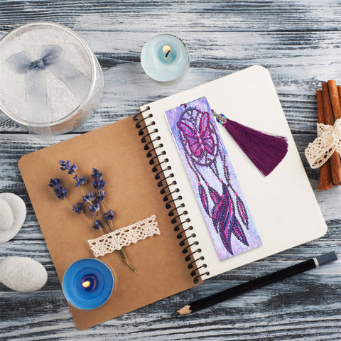 Image of Butterfly Dreamcatcher - Diamond Painting Bookmark