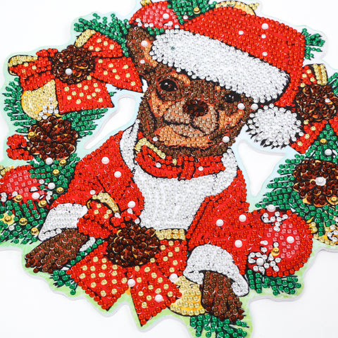 Image of Christmas Chihuahua - Diamond Painting Ornament