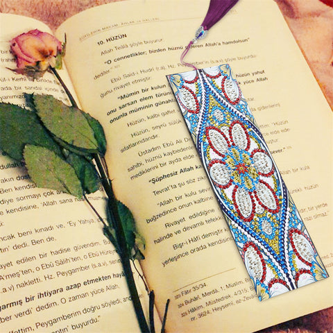 Image of Blue Flower - Diamond Painting Bookmark