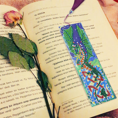 Image of Green Dragon - Diamond Painting Bookmark