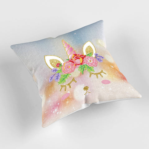 Image of Unicorn - DIY Diamond Painting Pillow Case