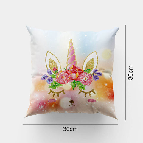 Image of Unicorn - DIY Diamond Painting Pillow Case