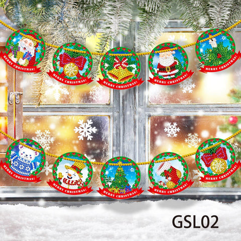 Image of Christmas Round Set - DIY Diamond Painting Hanging Decoration