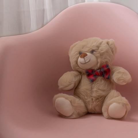 Image of Teddy Bear in a Couch - DIY Diamond Painting