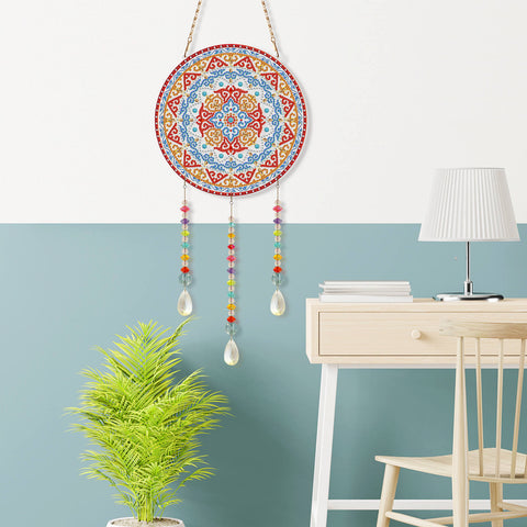 Image of Red Mandala - DIY Diamond Painting Hanging Ornament