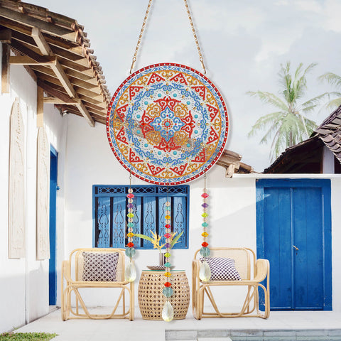 Image of Red Mandala - DIY Diamond Painting Hanging Ornament