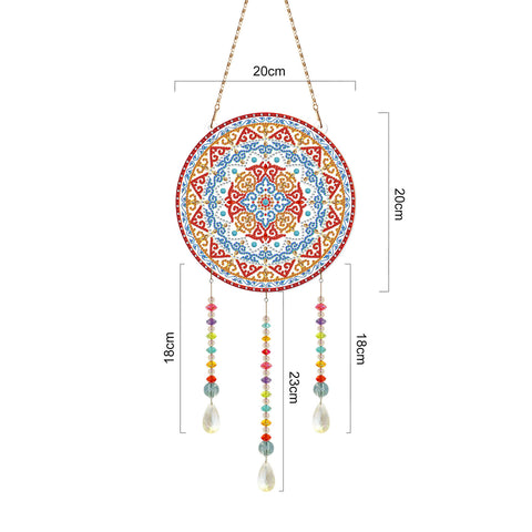 Image of Red Mandala - DIY Diamond Painting Hanging Ornament