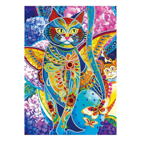 Image of Doodle Cat - DIY Diamond Painting Glow in the Dark