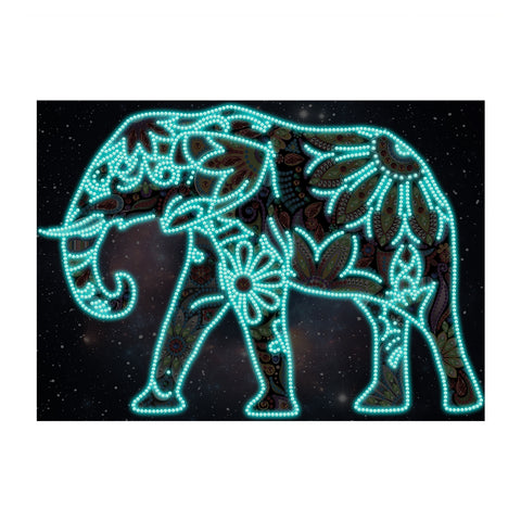 Image of Elephant - DIY Diamond Painting Glow in the Dark