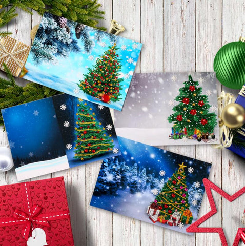 Image of christmas watercolor paintings