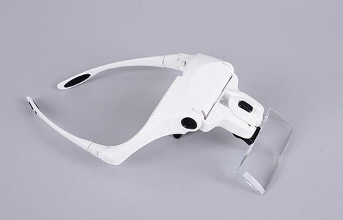 Image of Head Mount Magnifier (up to  3.5X) With LED Light Bracket and Headband