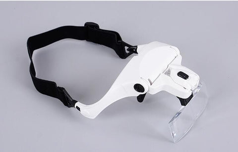 Image of Head Mount Magnifier (up to 3.5X) With LED Light Bracket and Headband