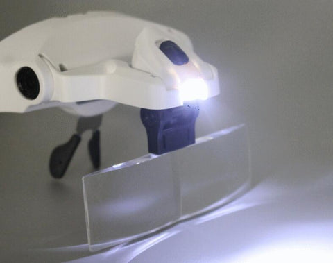 Image of Head Mount Magnifier (up to 3.5X) With LED Light Bracket and Headband