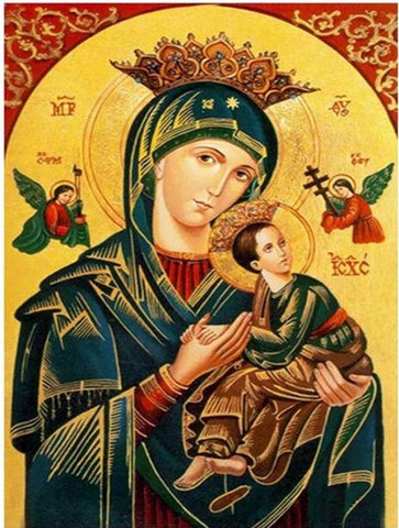 Image of Virgin Mary and Jesus Christ - DIY Diamond Painting