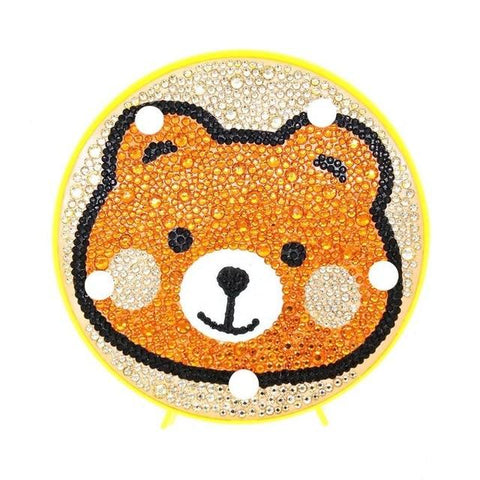Image of Happy Bear - DIY Diamond Painting LED Lamp
