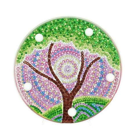 Image of Mandala Tree #3 - DIY Diamond Painting LED Lamp