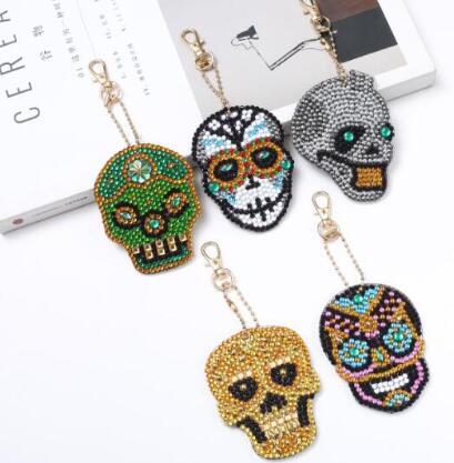 Image of Skull (5pcs) - DIY Diamond Painting Keychain