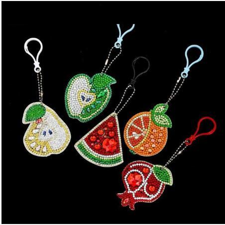 Image of Fruits (5pcs) - DIY Diamond Painting Keychain
