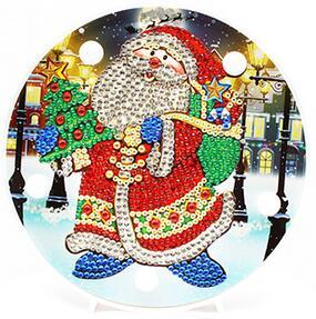 Image of Happy Santa - DIY Diamond Painting LED Lamp