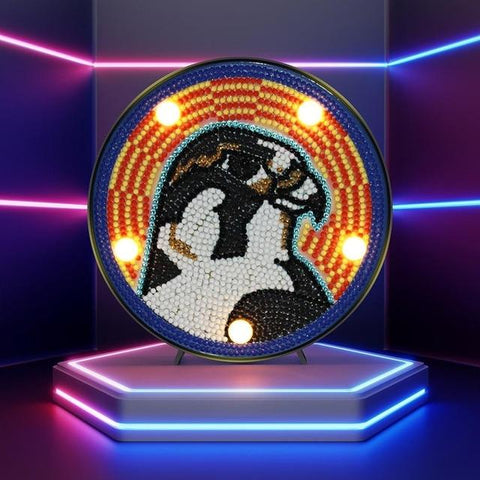 Image of Eagle - DIY Diamond Painting LED Lamp