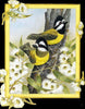 Diamond painting kit with birds perched on a winter tree