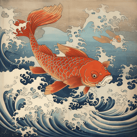 Image of Carp in the Currents - DIY Diamond Painting