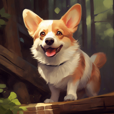 Image of Happy Corgi Puppy Diamond Painting