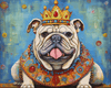 Crowned Bulldog Splendor - DIY Diamond Painting