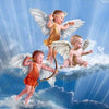 Cute Baby Diamond Painting Surrounded by Guardian Angels