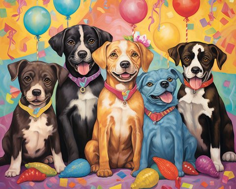 Image of Delightful Woofers - DIY Diamond Painting