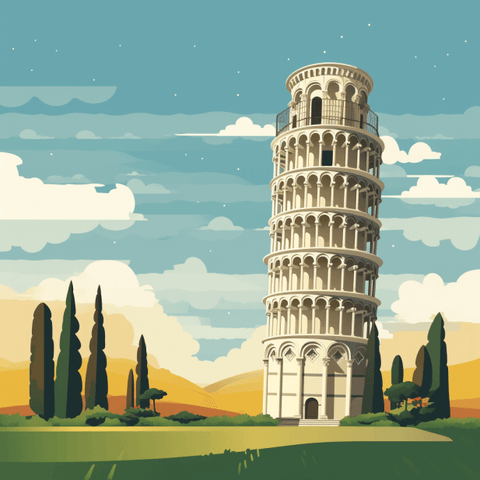 Image of Leaning Tower of Pisa - DIY Diamond Painting
