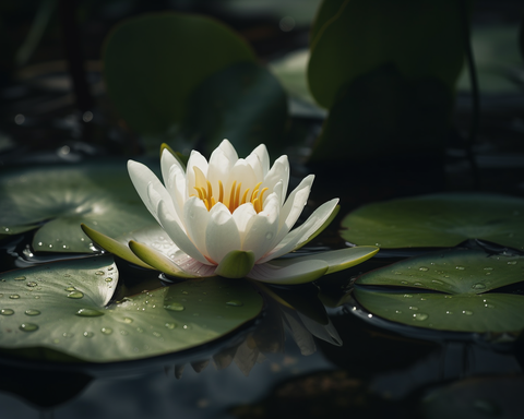 Image of Lily Pond Reflections - DIY Diamond Painting