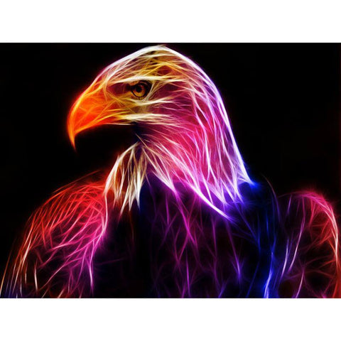 Image of Colorful Neon Eagle Diamond Painting