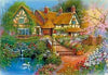 Diamond Painting of Quaint Cottage with Garden and Waterfall