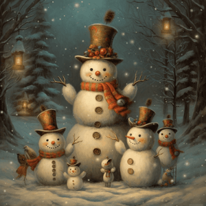 Snowman Hugs and Happiness - DIY Diamond Painting
