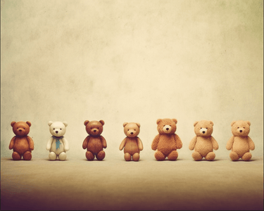 Teddy Bear Lineup - DIY Diamond Painting