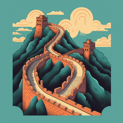 Image of The Great Wall of China - DIY Diamond Painting