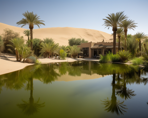 Image of Tranquil Oasis in the Desert - DIY Diamond Painting