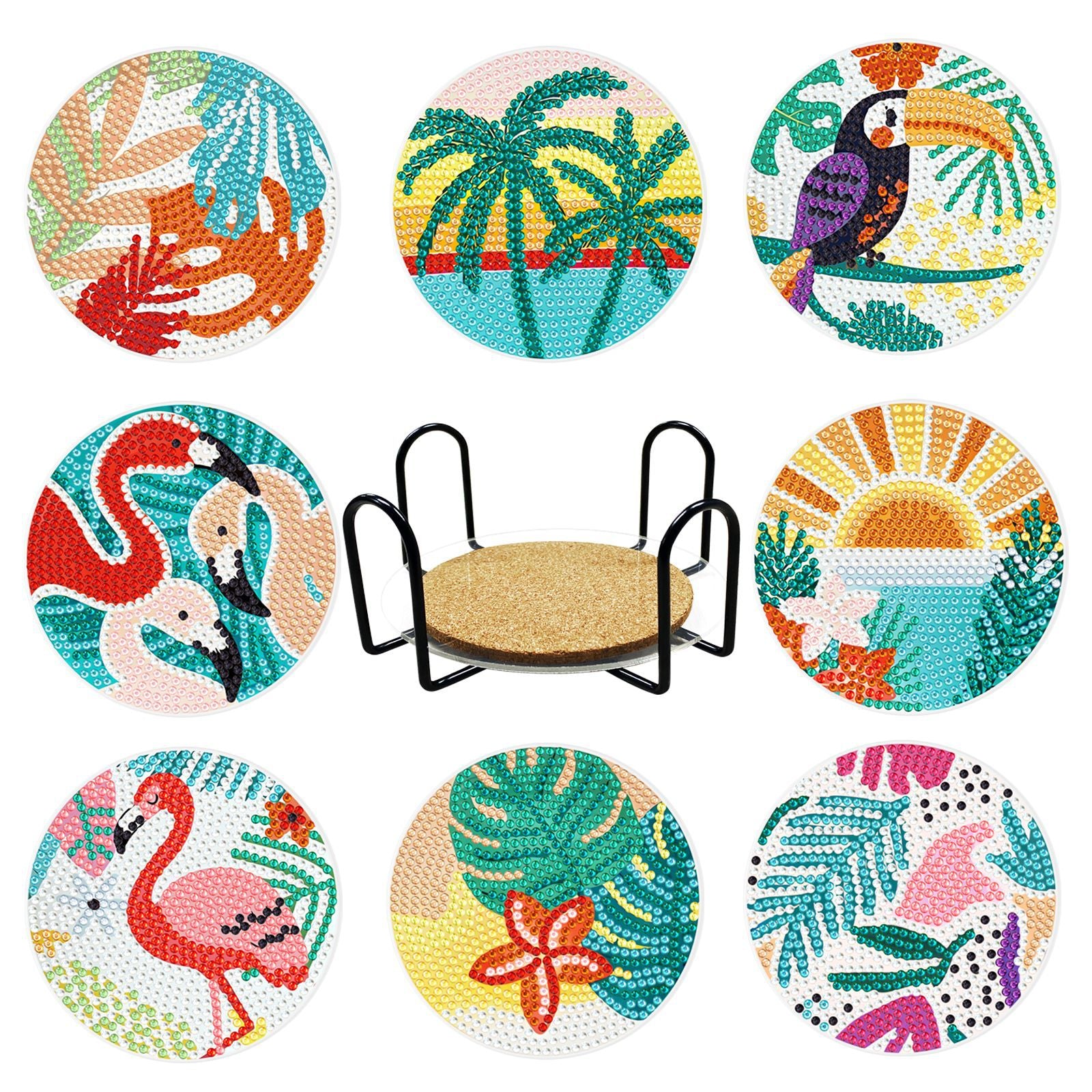 Tropical Themed Diamond Painting Coaster