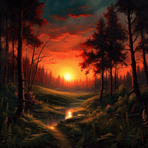 Image of Twilight in the Woods - DIY Diamond Painting