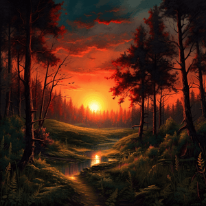 Twilight in the Woods - DIY Diamond Painting