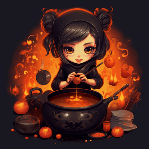Image of Witchcraft in the Cauldron - DIY Diamond Painting