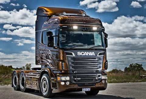 Image of Diamond Painting of a Brown Scania R730 Truck