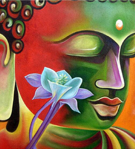 Image of Buddha Diamond Painting Lotus Flower Serenity