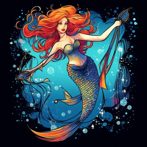 Image of Colorful Mermaid Diamond Painting