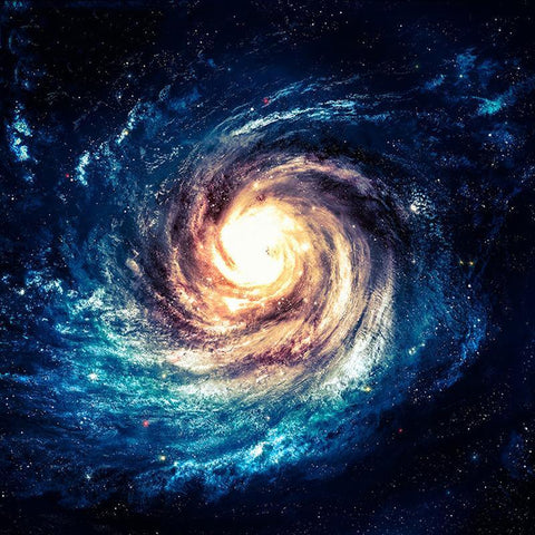 Image of Diamond Painting of a Colorful Spiral Galaxy with Stars