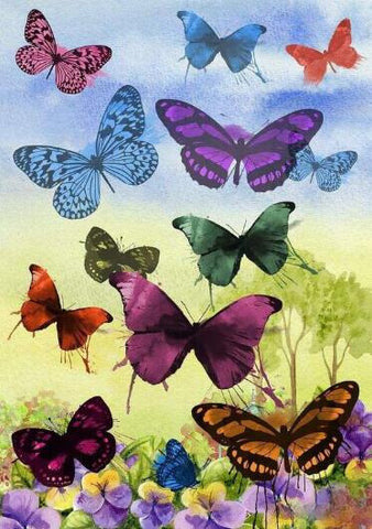 Image of Diamond Painting of Colorful Butterflies