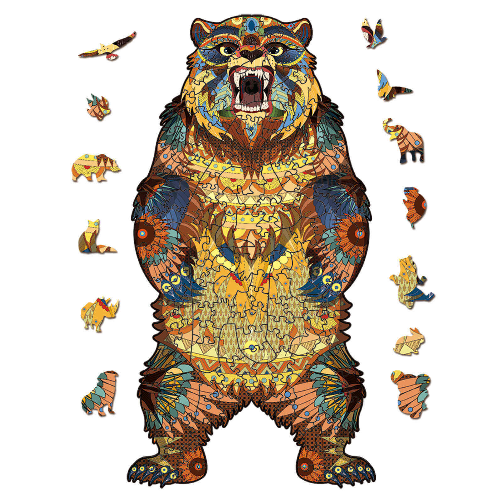 Curious Bear Wooden Jigsaw Puzzle
