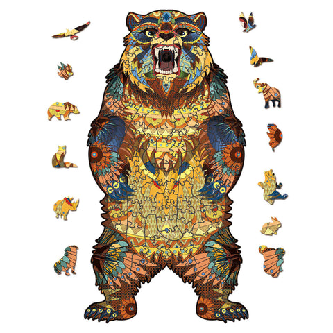 Image of Curious Bear Wooden Jigsaw Puzzle