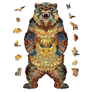 Curious Bear Wooden Jigsaw Puzzle